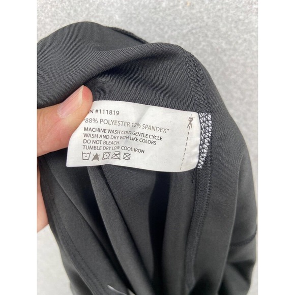 SOI Collection Leggings Womens Sz L Stretch Gym Yoga Pants Green Black - Picture 11 of 12